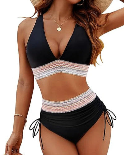 Lieke - Tummy Control Bikini Set incl Hoge Taille Broekje en Verstelbare Bredere Bandjes Top