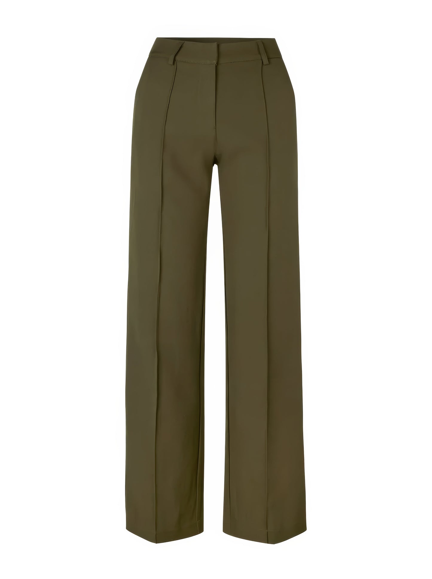 Lina - Elegante Rechte Comfortabele Hoge Taille Broek met Zakdetails