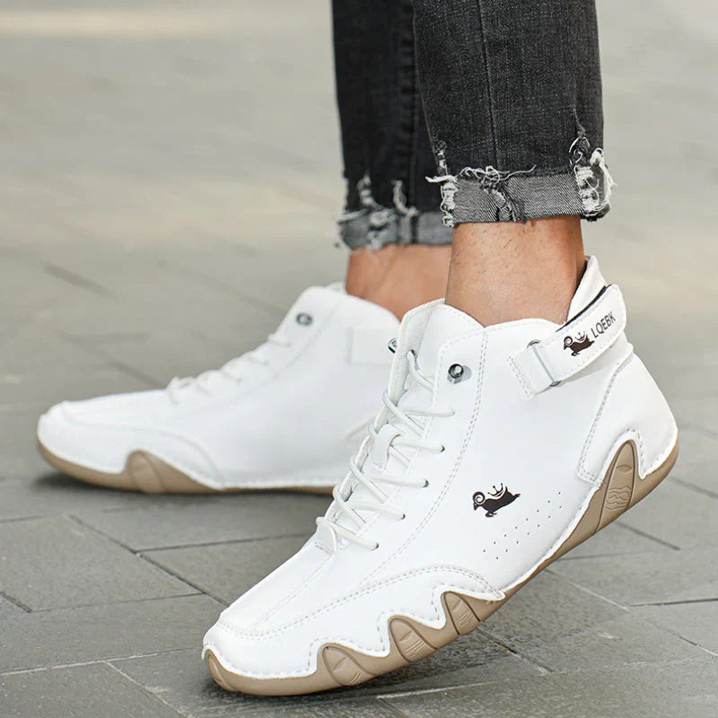 TrailTread - Stijlvolle Heren Leren Sneakers