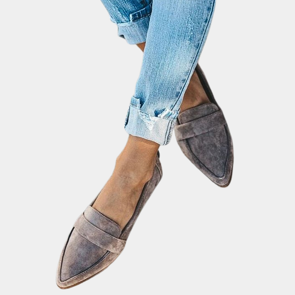 Eva - Stijlvolle Elegante Platte Loafers met Puntige Neus