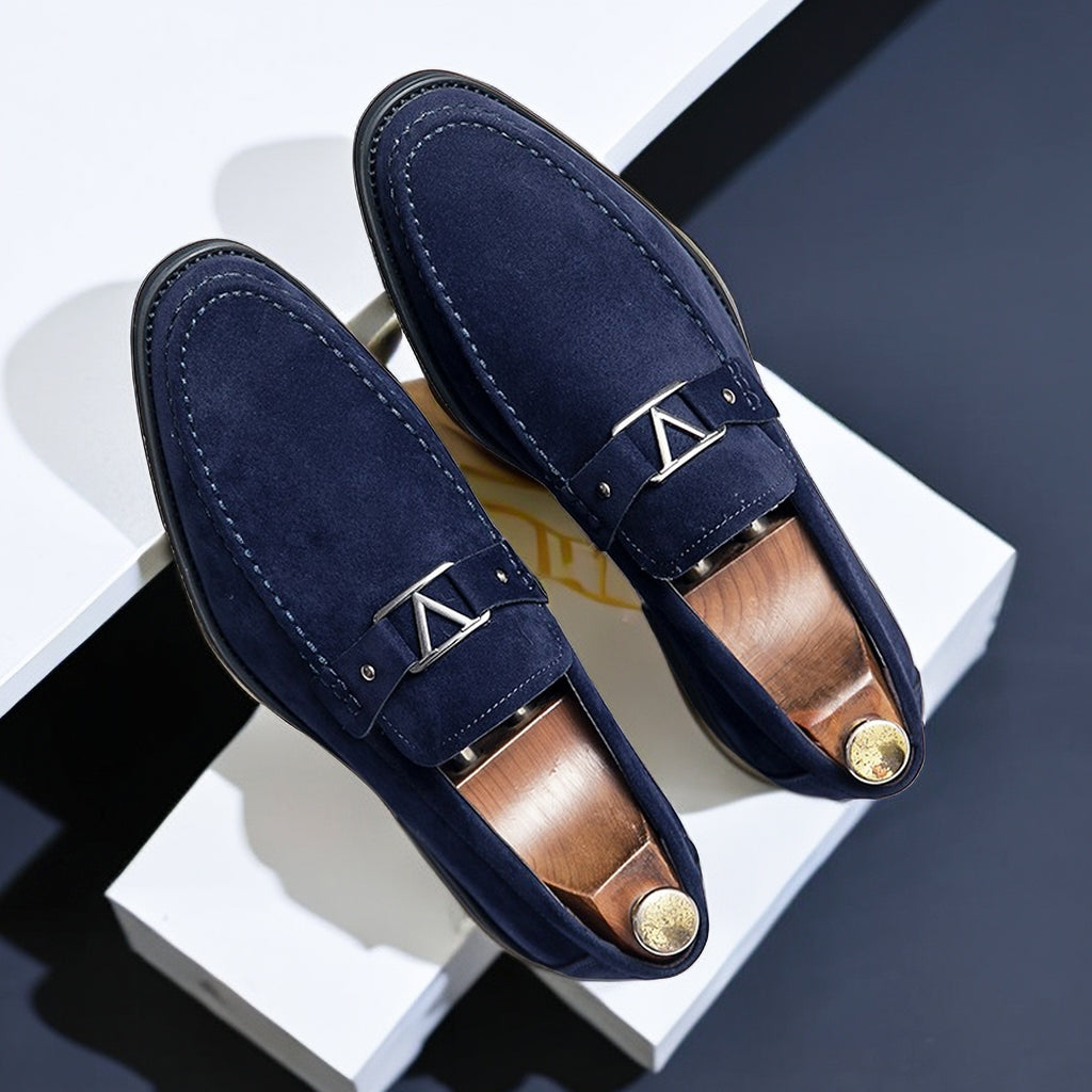 Valentiano Elegante Suede Slip-On Loafers voor Heren