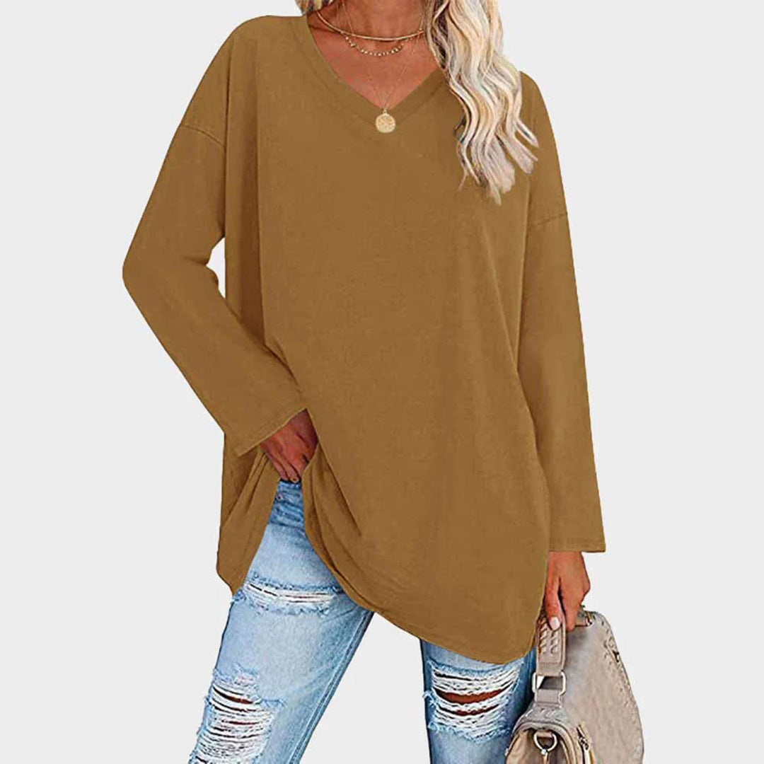 Lieke - Casual Chique V-hals Longsleeve Top