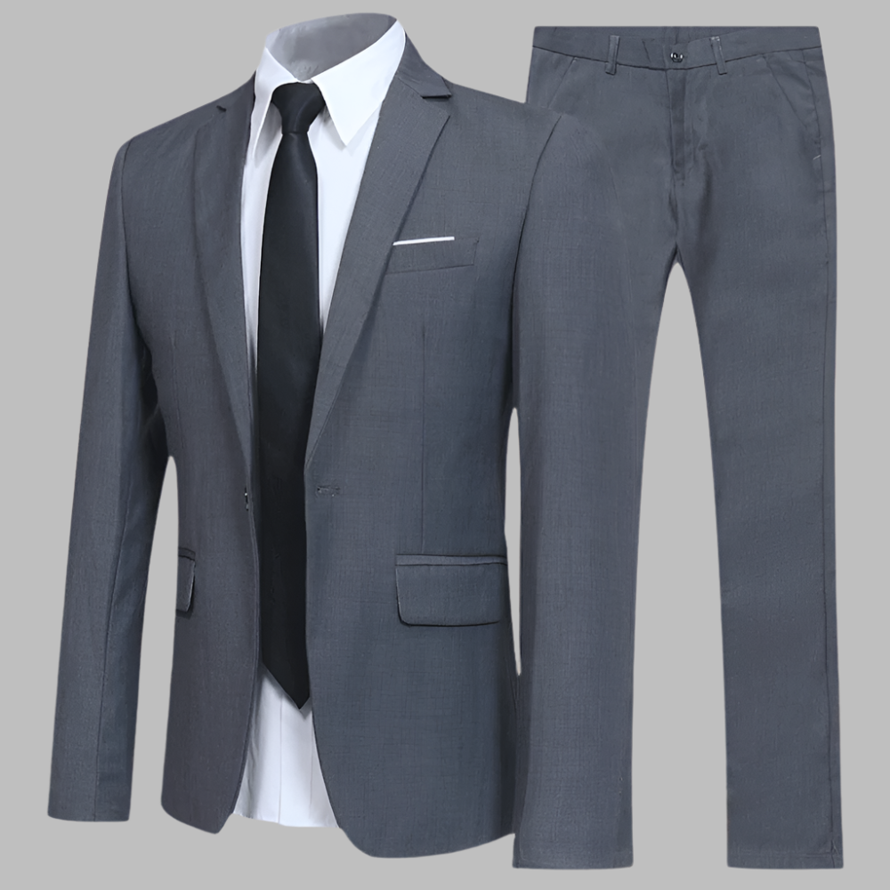 Lars - Klassiek Tweedelig Kostuum met Slim Fit Blazer en Pantalon