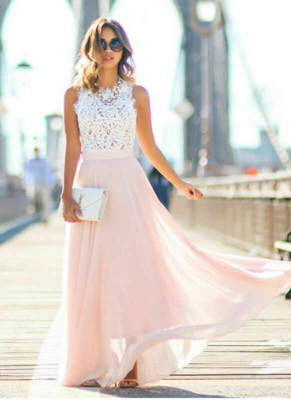 Zoya - Elegante Witte Chiffon Maxi Jurk