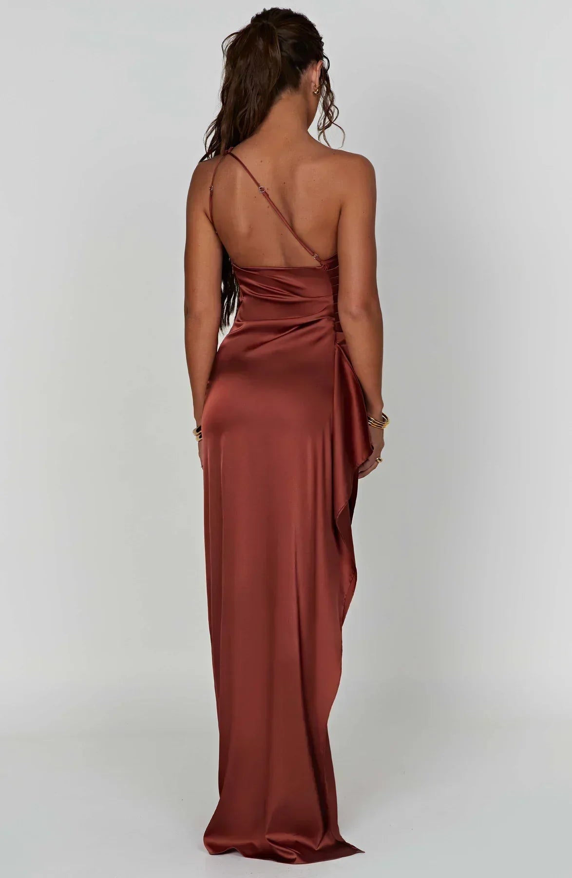 Sophia - One-Shoulder Satijnen Jurk