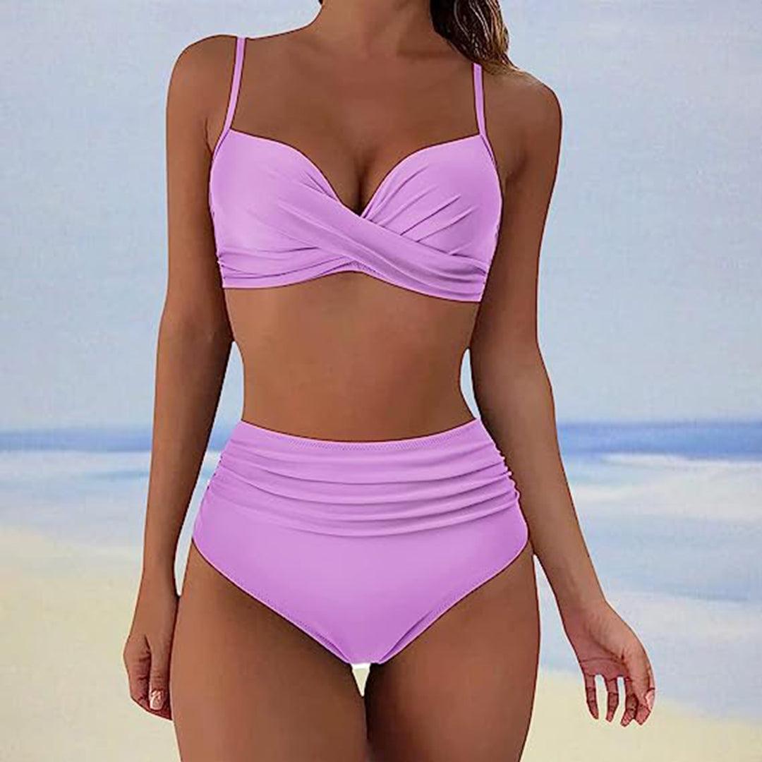 Julia - Zomer Bikini Set Hoge Taille Broekje en Voorgevormde Top