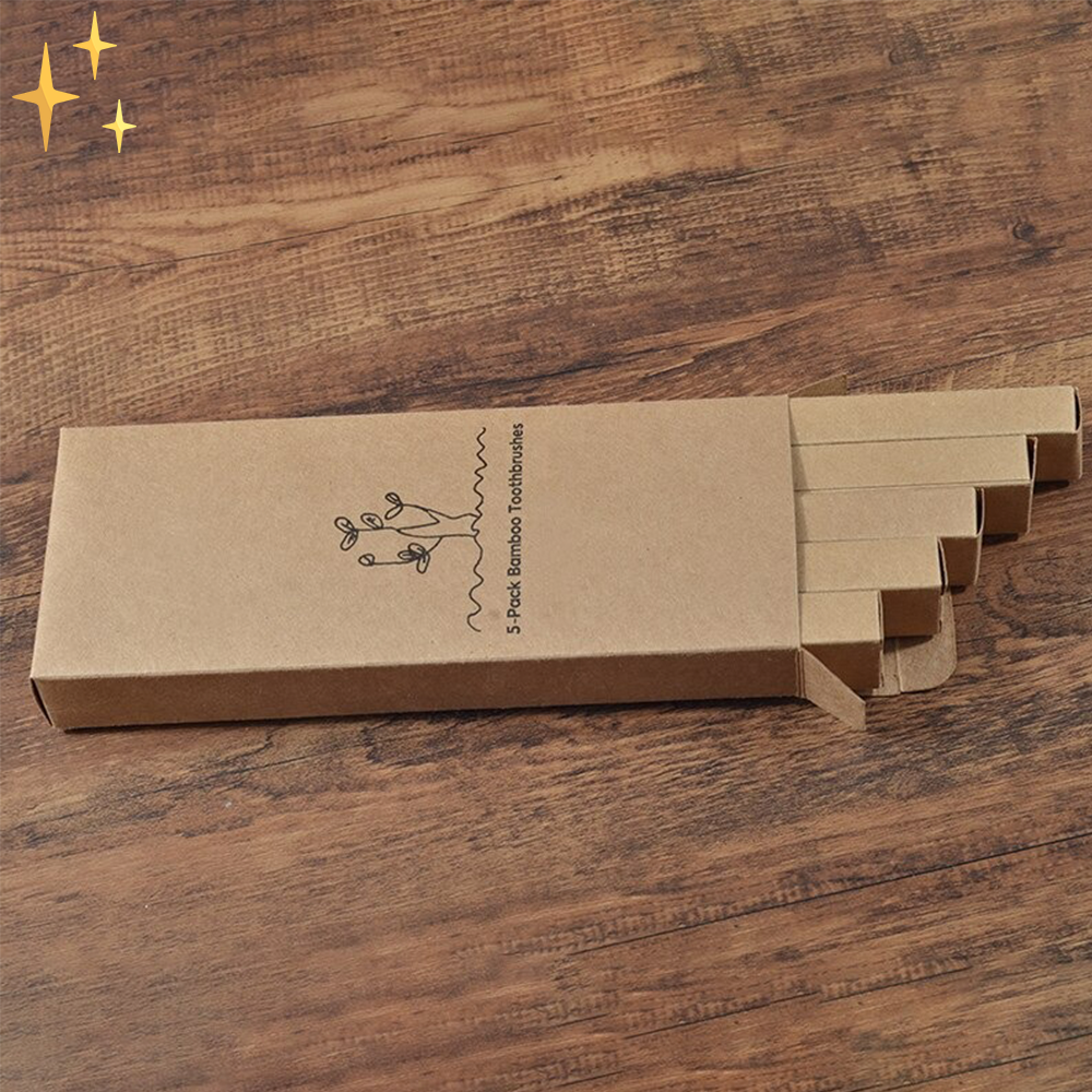 Set van 5 Gerecyclede Houten Tandenborstels