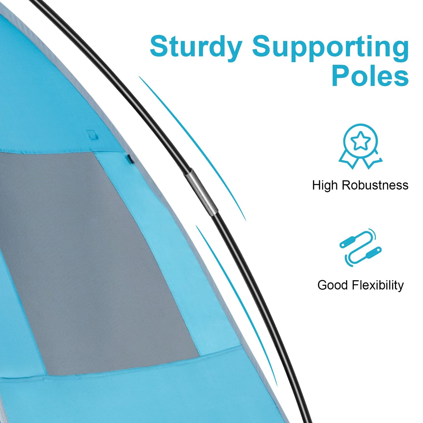 Leo - Pop Up Tent Binnen 1 Minuut Klaar Zonnebescherming voor Strand Vakantie en Festival