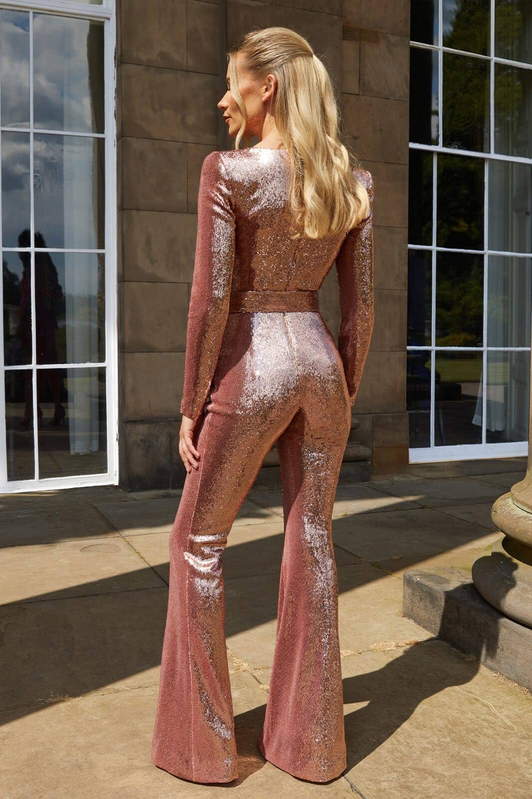 Sophie - Pailletten Jumpsuit met Riem