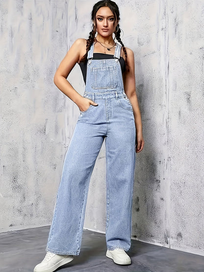 Luella - Denim Overall met Wijde Pijpen