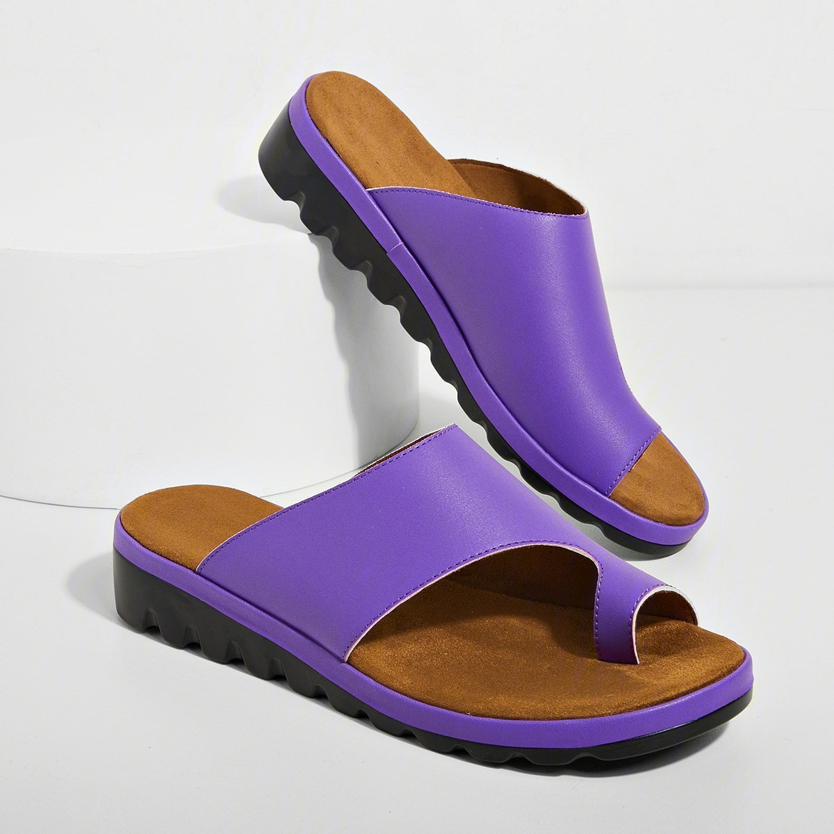 Sofia - Open Toe Sandalen met Lage Hak en Extra Support in Zomerse Kleuren