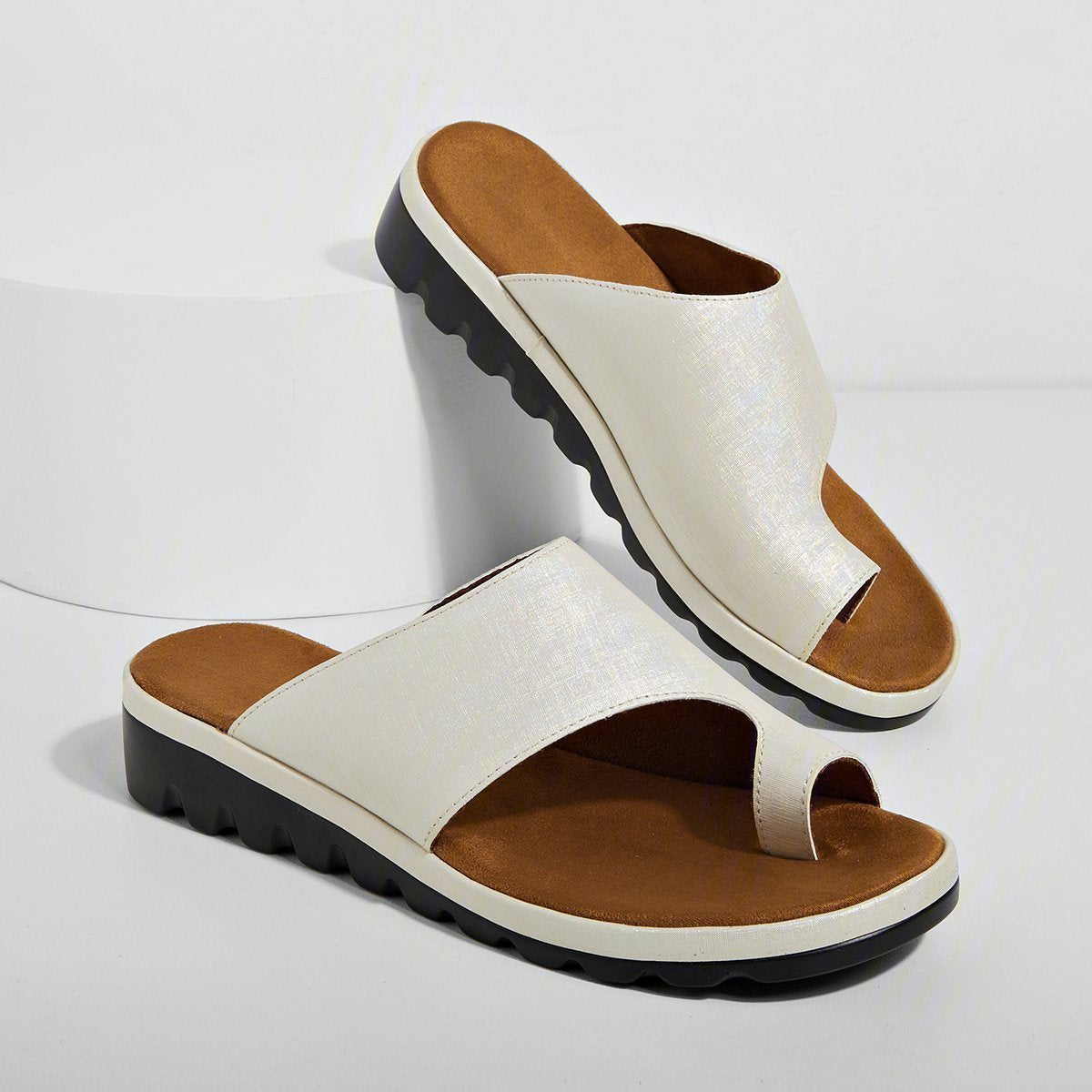 Sofia - Open Toe Sandalen met Lage Hak en Extra Support in Zomerse Kleuren
