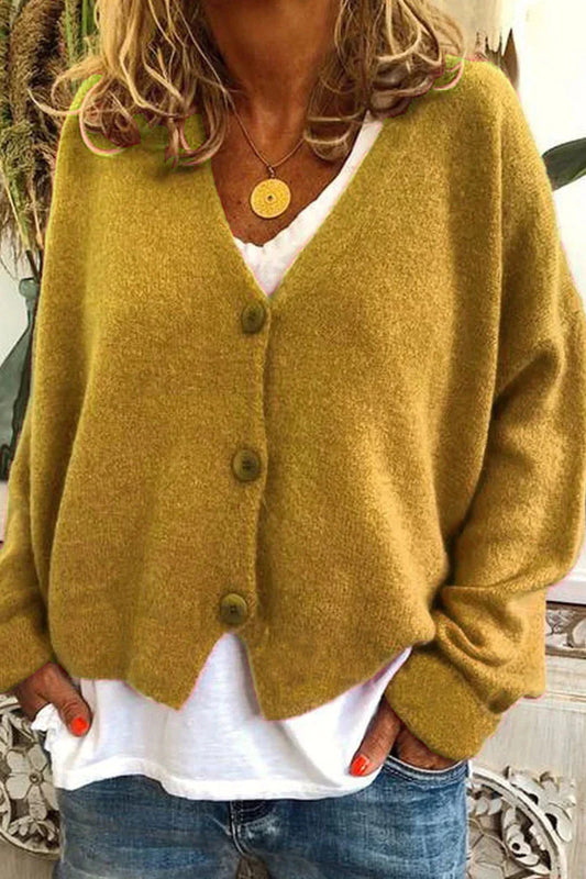 Zachte V-hals Cardigan - Casual Stijl