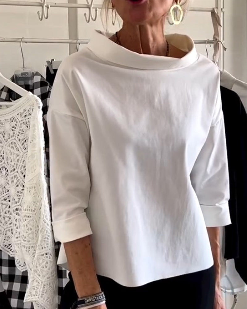 Ella - Boot hals Losse Pasvorm Top