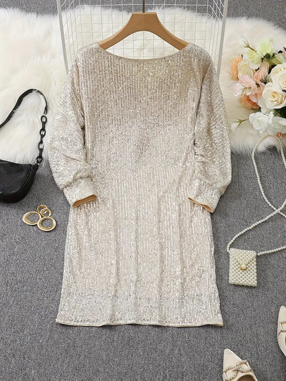 Sophia - Off-Shoulder Glitter Jurk