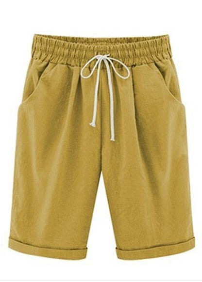 Nikki - Vrouwen Casual Zomer Vakantie Losse Katoenen Shorts Broek met Zakken en Koord