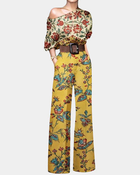 Inge - Stijlvolle A-Symmetrische One Off-Shoulder Jumpsuit incl Brede Riem voor Zomer en Feestjes