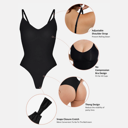 Emma -  Elegante Comfortabele Body met Dunne Bandjes