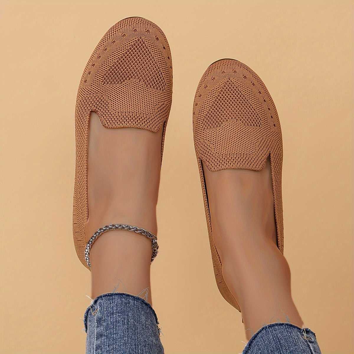 Anneliese - Geweven Orthopedische Ballerina Loafers met Extra Demping