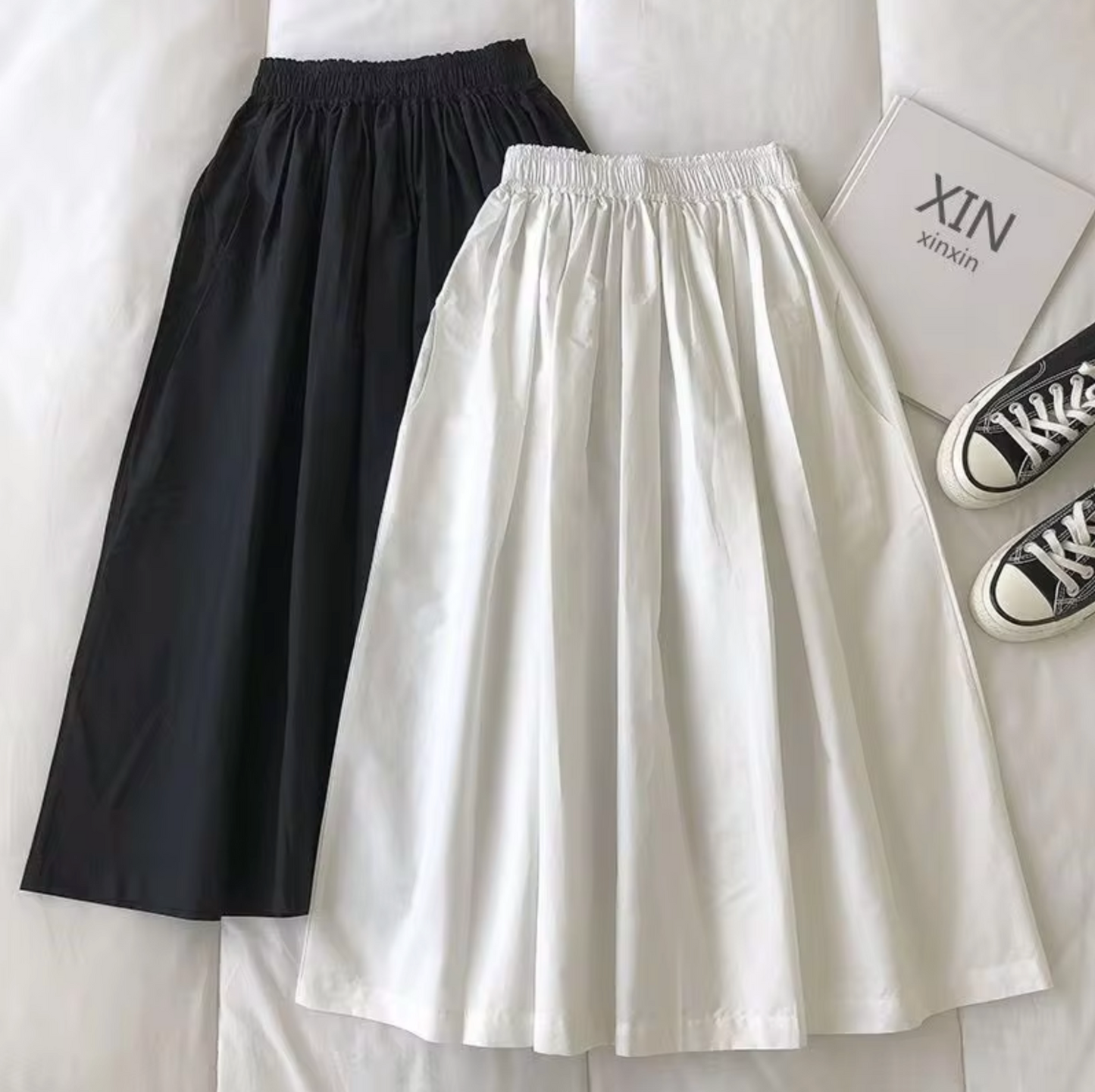 Isa – Wijde Rok Met Hoge Taille