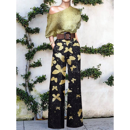 Sanne - Off-shoulder jumpsuit met bloemenprint