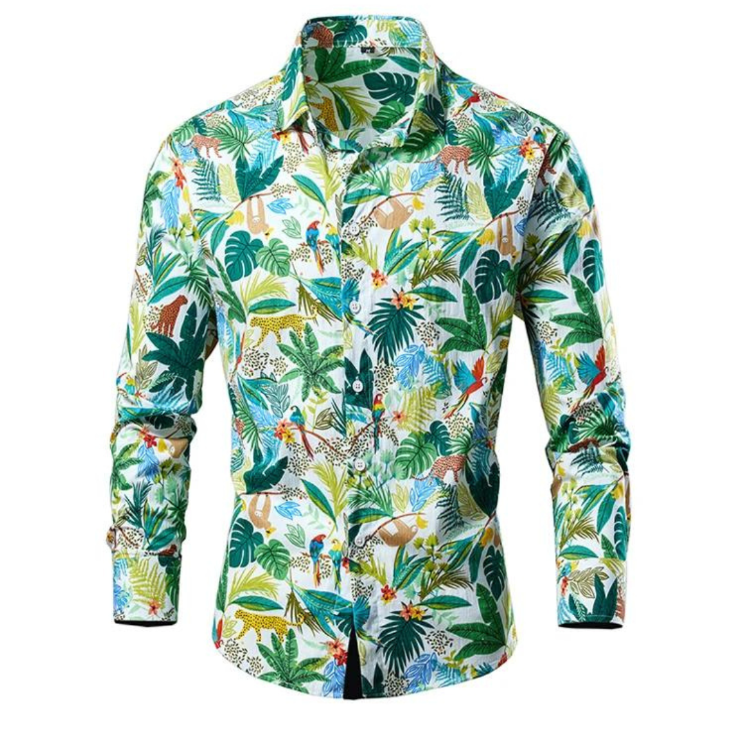 Luca - Hawaii Bloemen Prints Zomer Blouse Overhemd Voor Heren