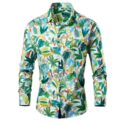 Luca - Hawaii Bloemen Prints Zomer Blouse Overhemd Voor Heren