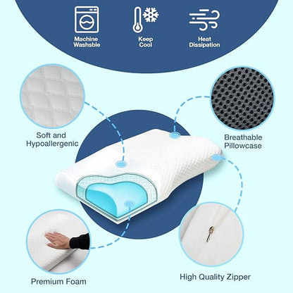 OrthoCloud - Anti-Snurk Kussen  Orthopedische Ondersteuning voor Slaapapneu & Snurken Verlichting