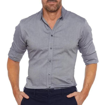 Liam - Moderne en Elegante Kreukvrije Herenblouse Overhemd