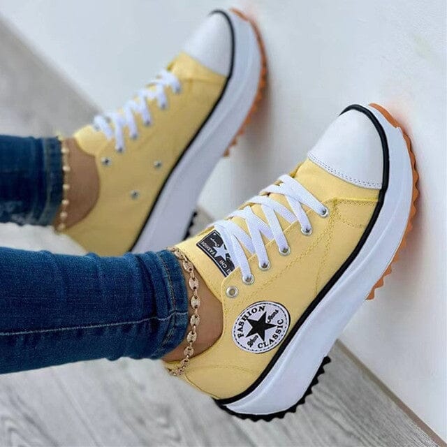 Sara - Dames Canvas Platform Sneakers