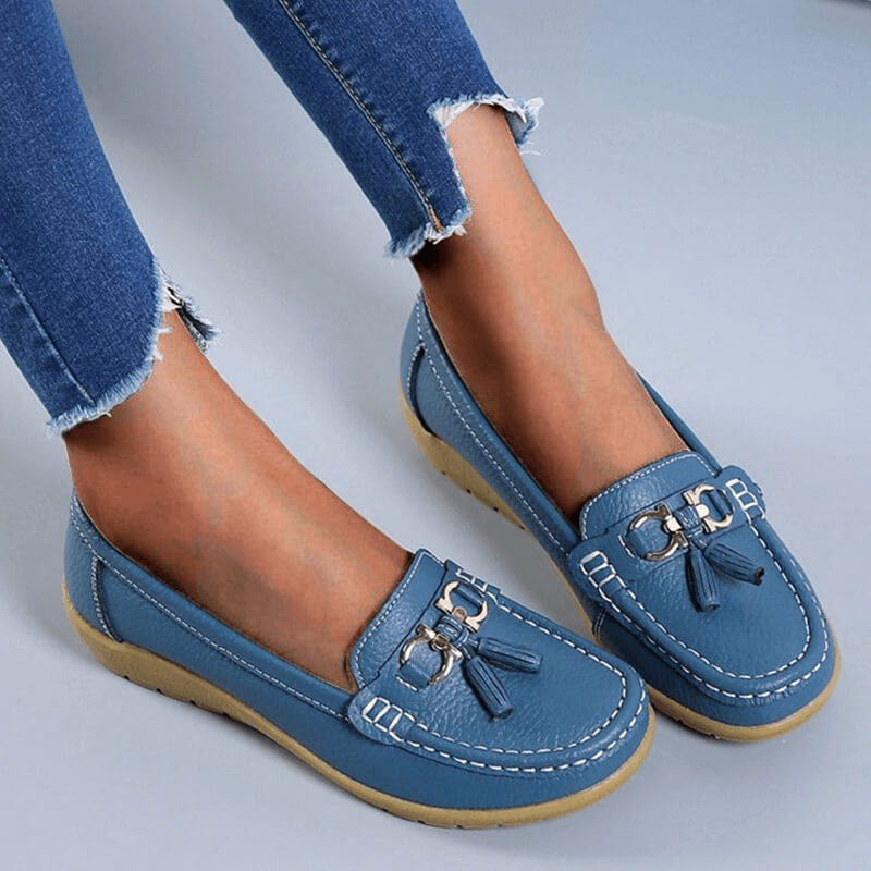 Emma - Loafers met Kwastjes en Keten Detail