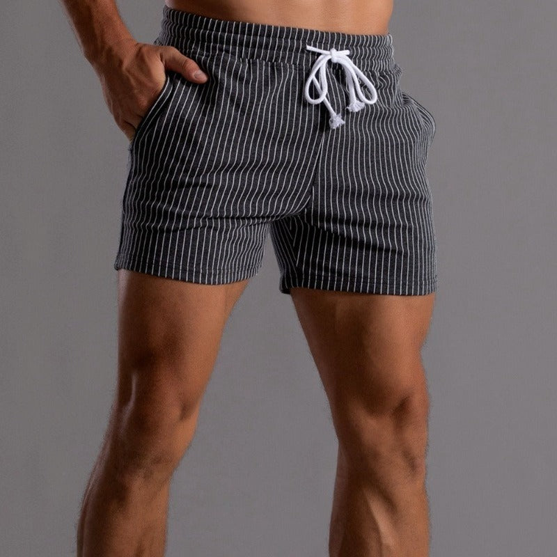 Luuk - Rib Zwemshort Heren met Lijnen Patroon Polyester Retro & Sneldrogend