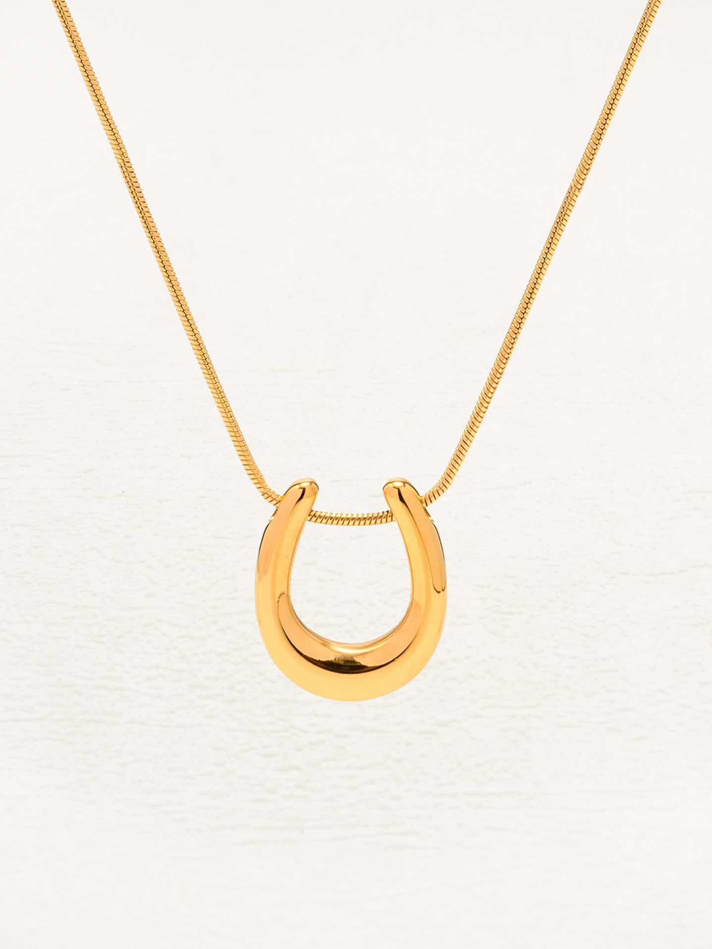 Nelie - Lucky Hoefijzer Ketting Goud