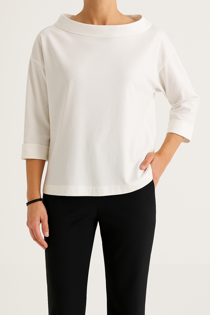 Ella - Boot hals Losse Pasvorm Top