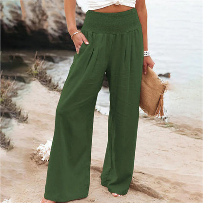 Lily - Hoog-Waisted Wijd-Pijpen Broek