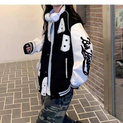 Willeke - Dames Baseballjack Vintage Oversized Bomber
