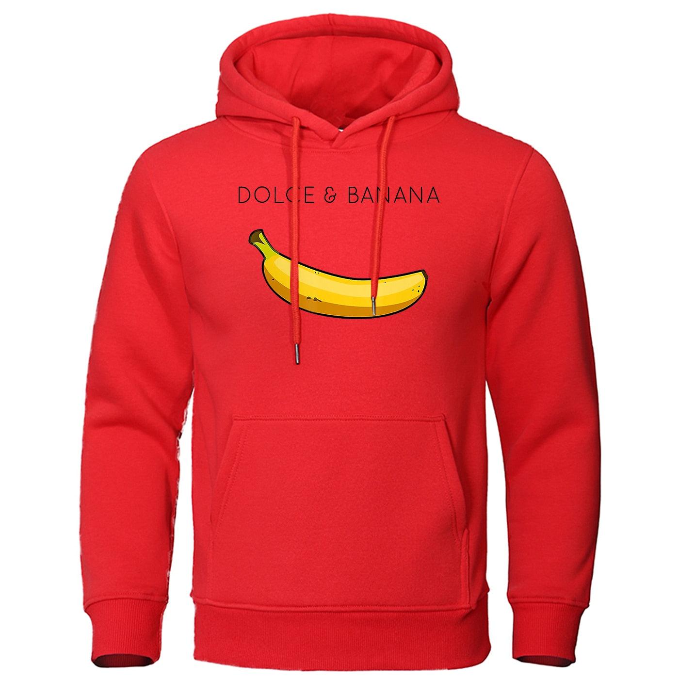 Jan - Dolce & Banana  Hoodie met Capuchon en Comfortabele Fit