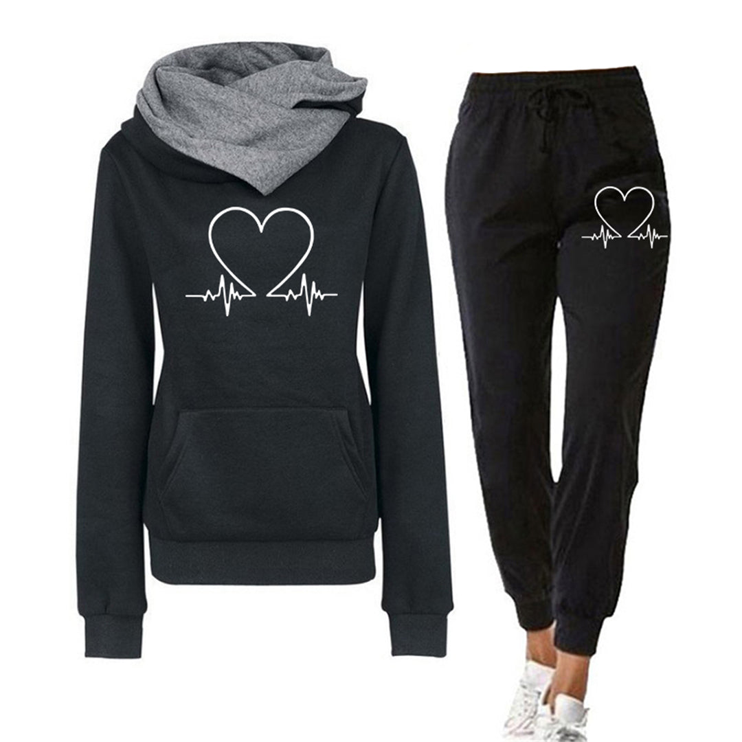 HEARTBEAT - Zomerse Jogging Set met Broek en Trui Extra Nek Verwarming voor Dames