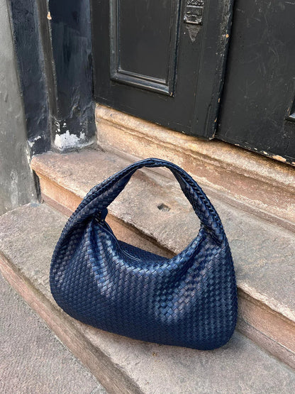 Isla - Gevlochten Leren Hobo Tas