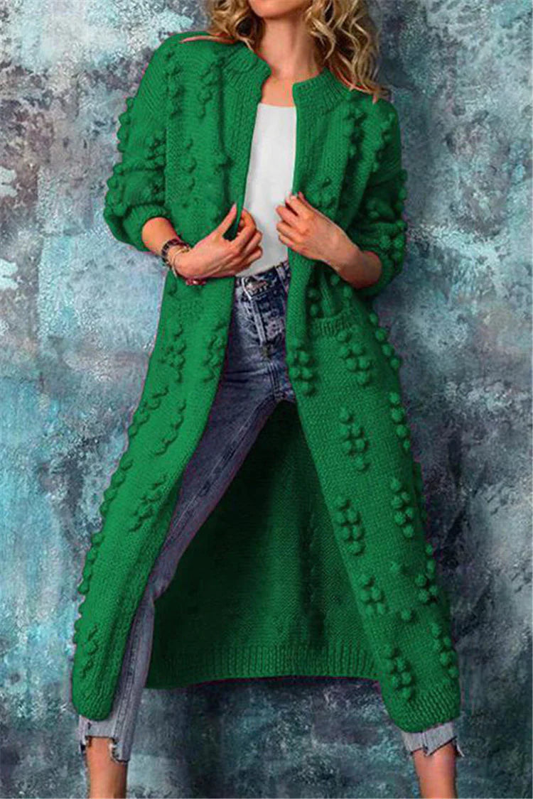 Harper - Lange Gebreide Vest met Textuurdetails