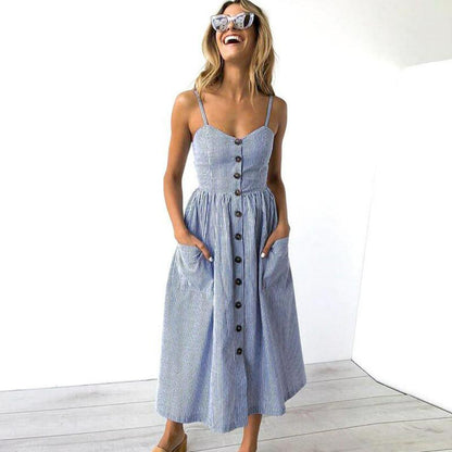 Florence - Elegante witte zomerjurk met V-hals