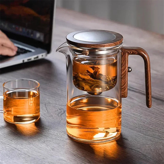 HomeLivin - Elegante Designer Glazen Theepot met Infuser