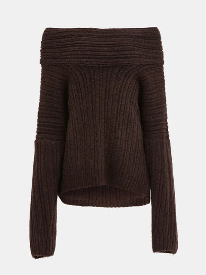 Roelie - Elegante Off-Shoulder Gebreide Trui