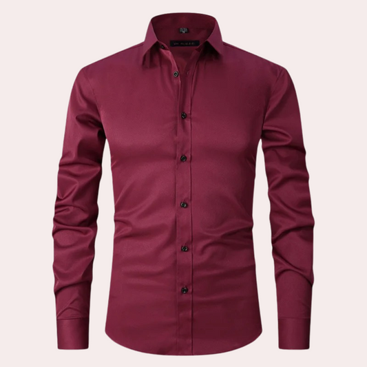 Ties -  Stretch Overhemd voor Heren Perfect voor de Zomer in Effen Kleur
