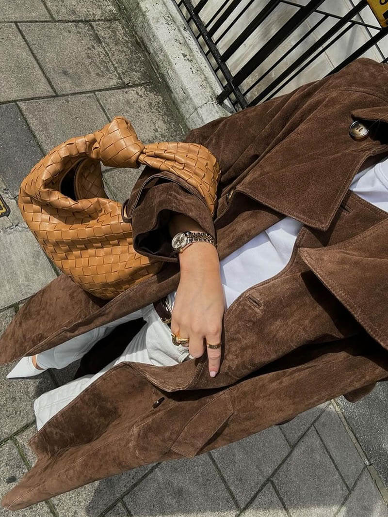 Zuleika - Stijlvolle Suède Look Trenchcoat voor Dames