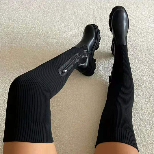 Klara - Trendy Overknee Laarzen Dames