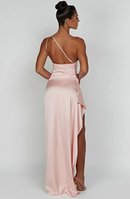 Sophia - One-Shoulder Satijnen Jurk