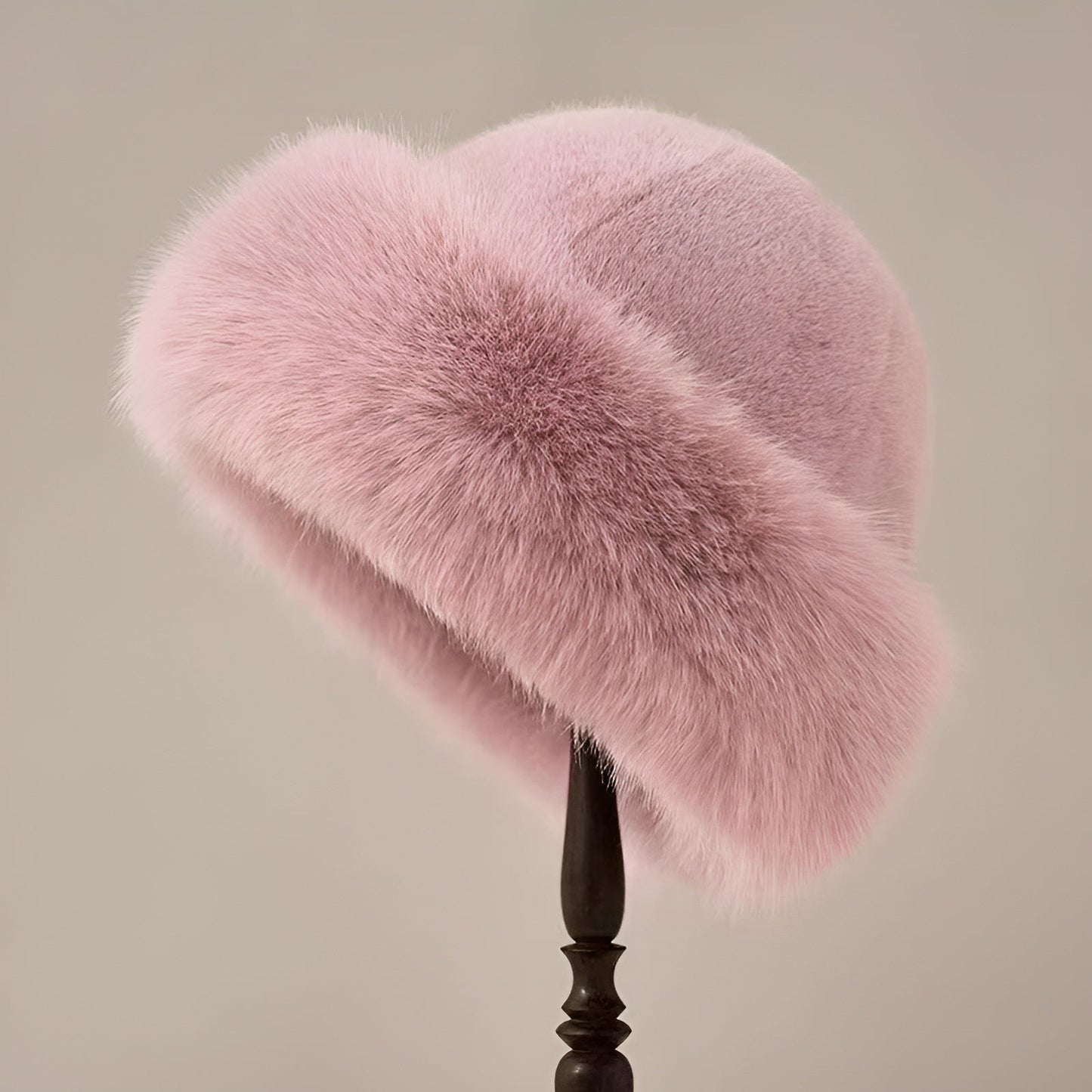 Jacinta - Luxueuze Faux Bont Hoed met Vintage Flair