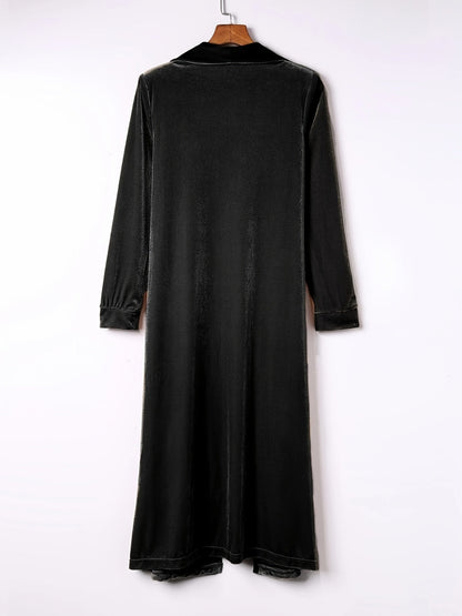 Mila - Suede Zachte Lange Elegante Open Cardigan Vest