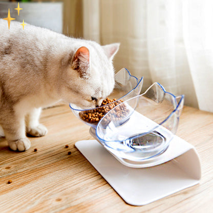 Orthopedisch Dubbele Katten Voerbak met Verhoging en Oortjes voor een Optimale Gezondheid